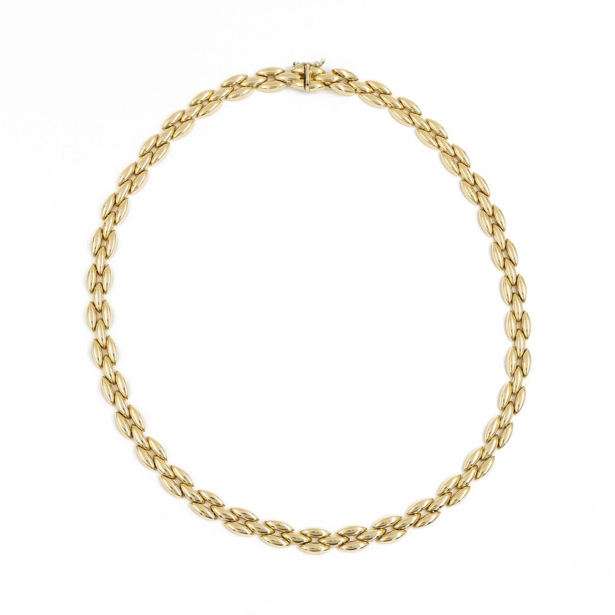 Collier Chaîne maille grain de riz en or jaune - Castafiore