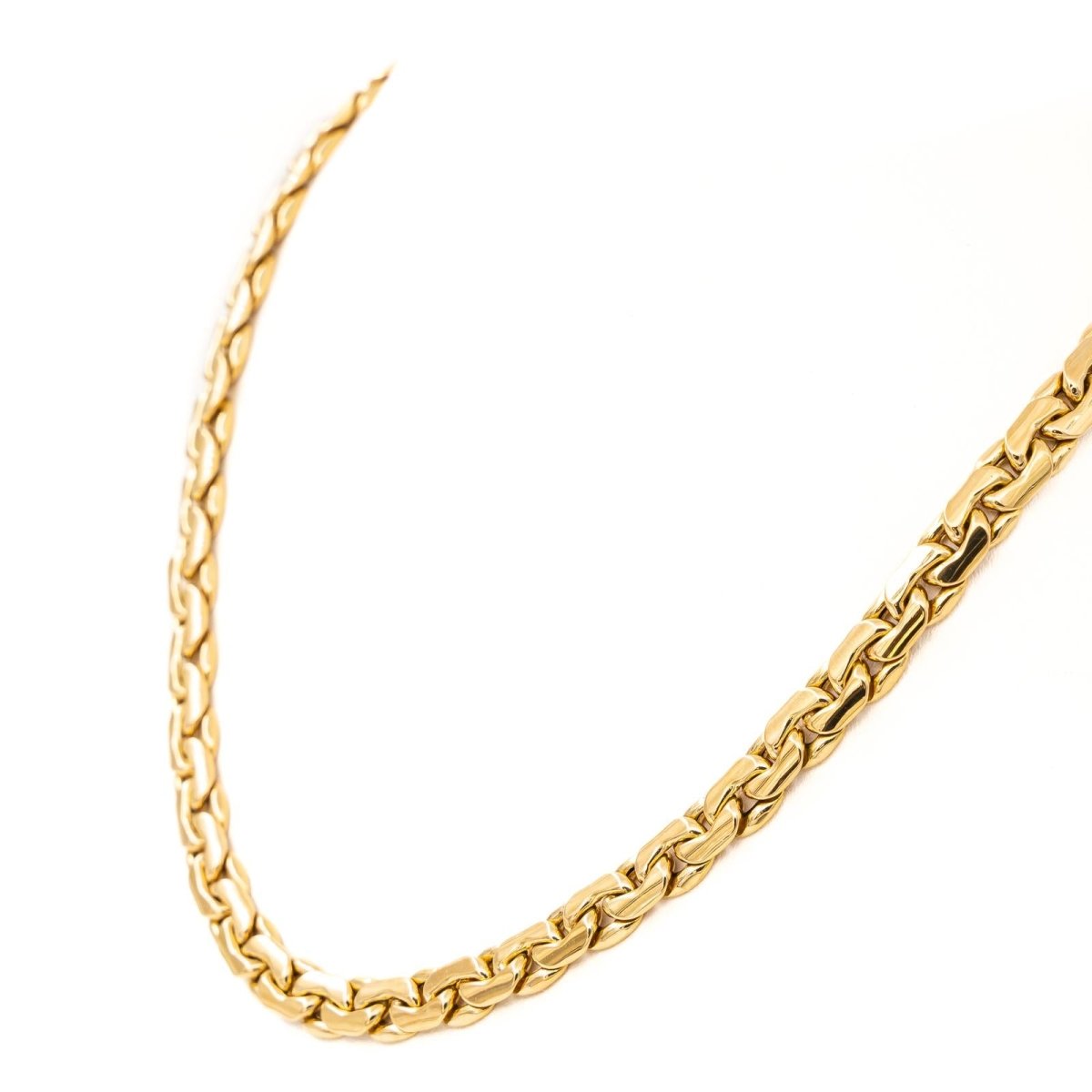Collier Chaîne maille haricot en or jaune - Castafiore