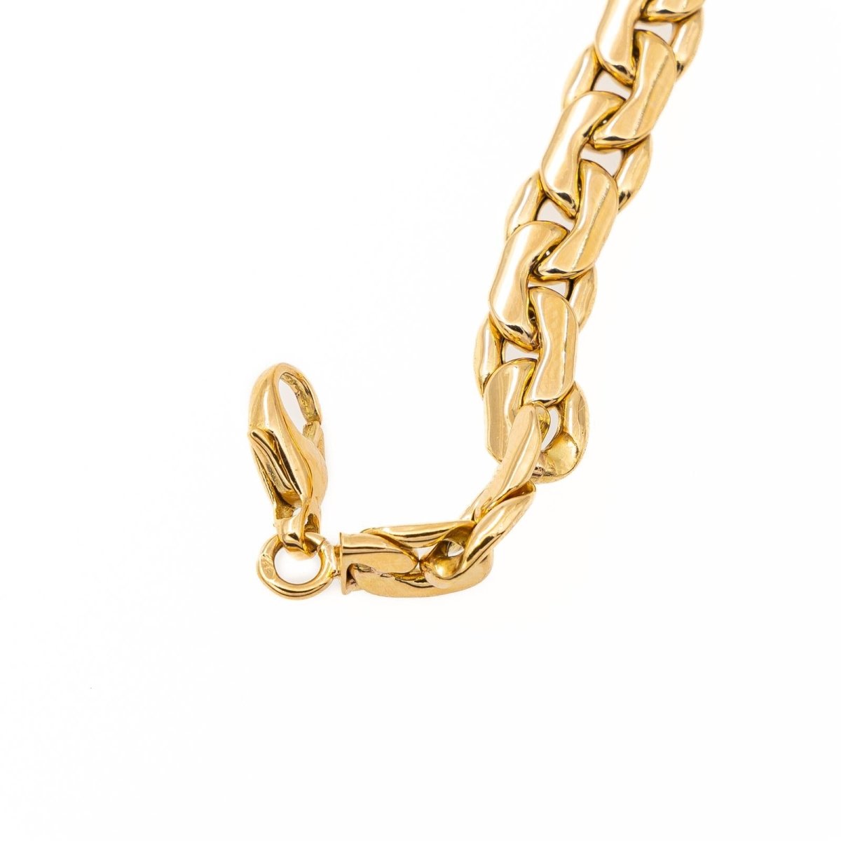Collier Chaîne maille haricot en or jaune - Castafiore