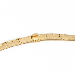 Collier Chaîne maille haricot en or jaune - Castafiore