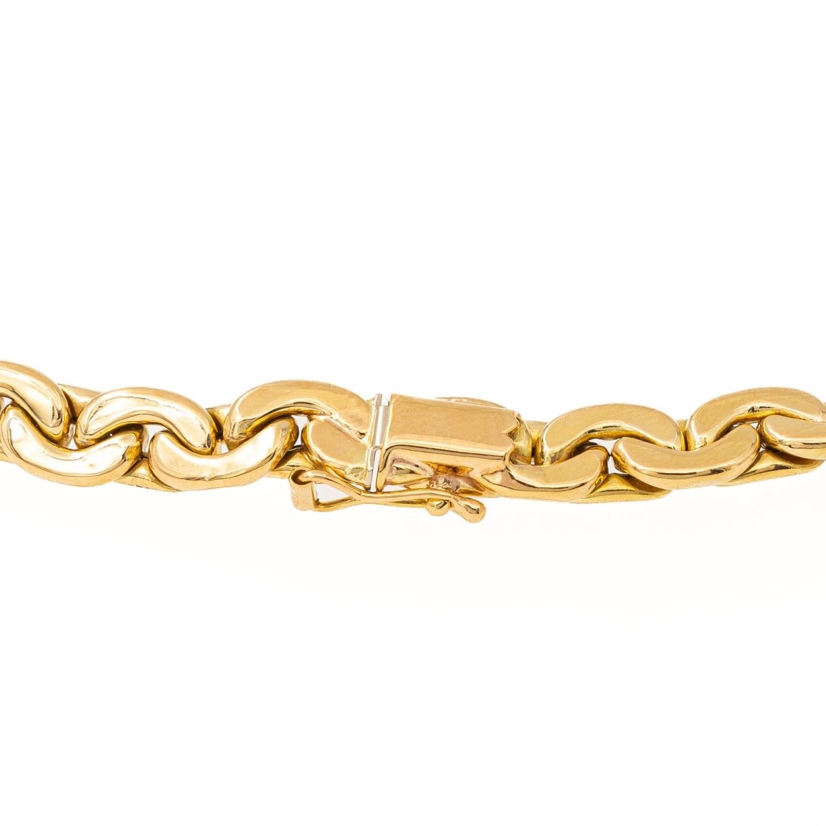 Collier Chaîne maille haricot en or jaune - Castafiore