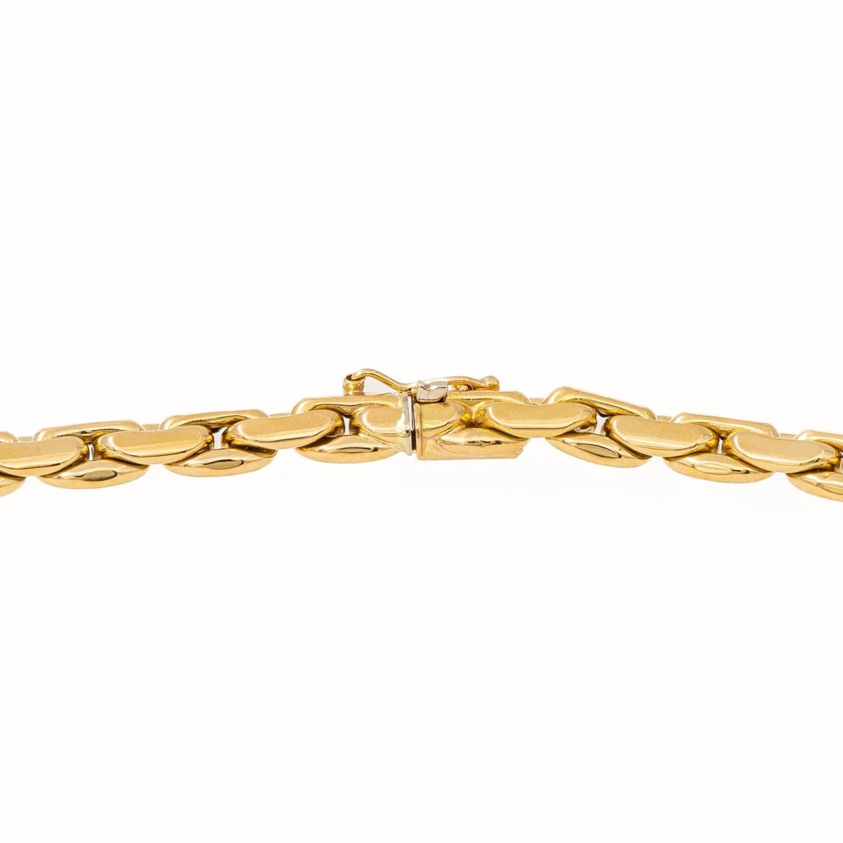 Collier Chaîne maille haricot en or jaune - Castafiore