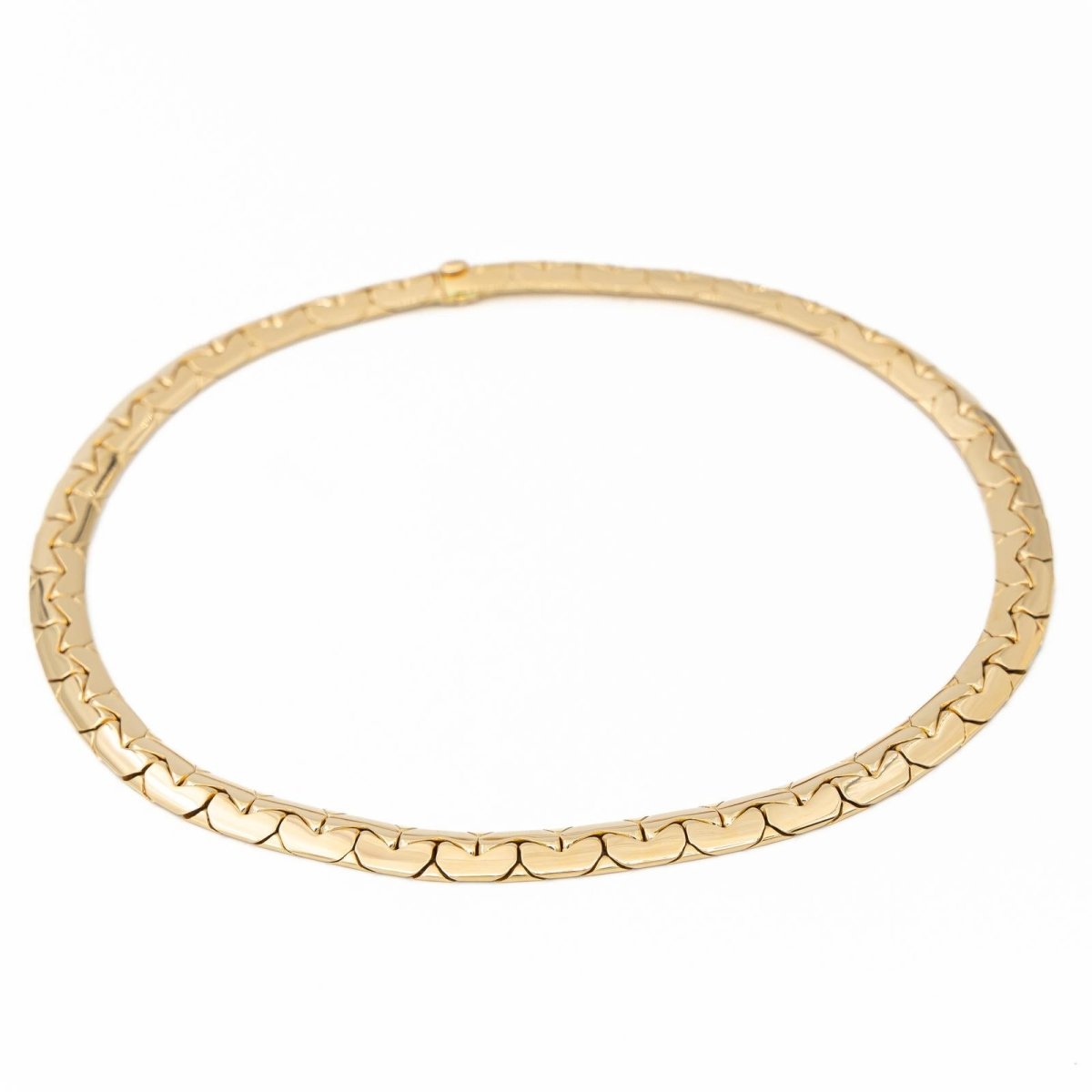 Collier Chaîne maille haricot en or jaune - Castafiore