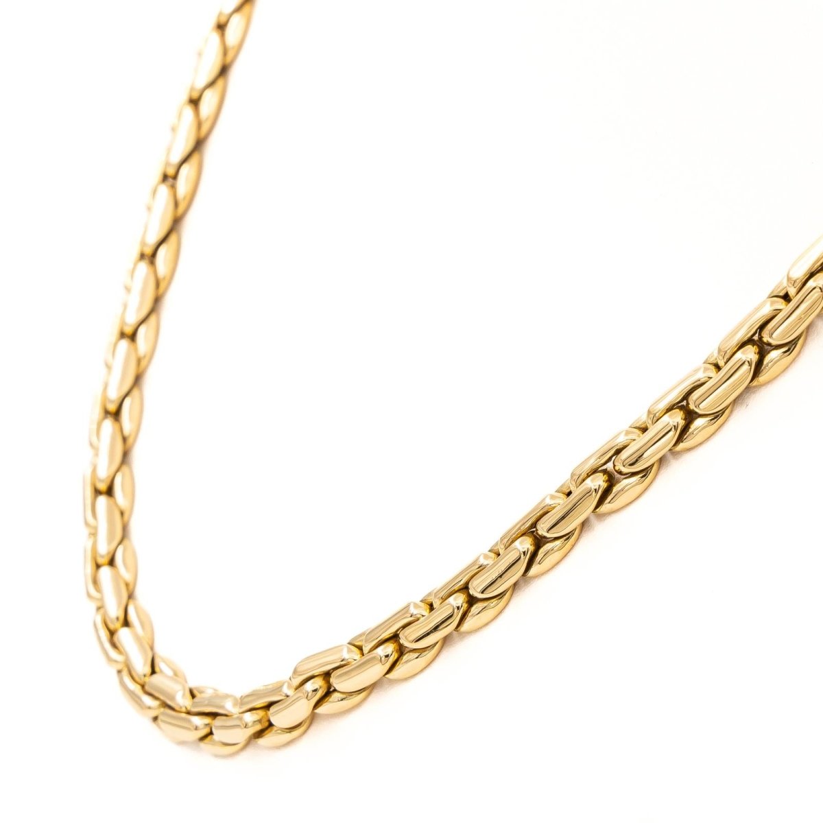 Collier Chaîne maille haricot en or jaune - Castafiore