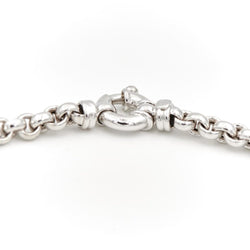 Collier Chaîne maille jaseron en or blanc - Castafiore