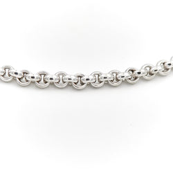 Collier Chaîne maille jaseron en or blanc - Castafiore