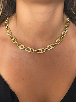 Collier Chaîne maille marine en or jaune - Castafiore