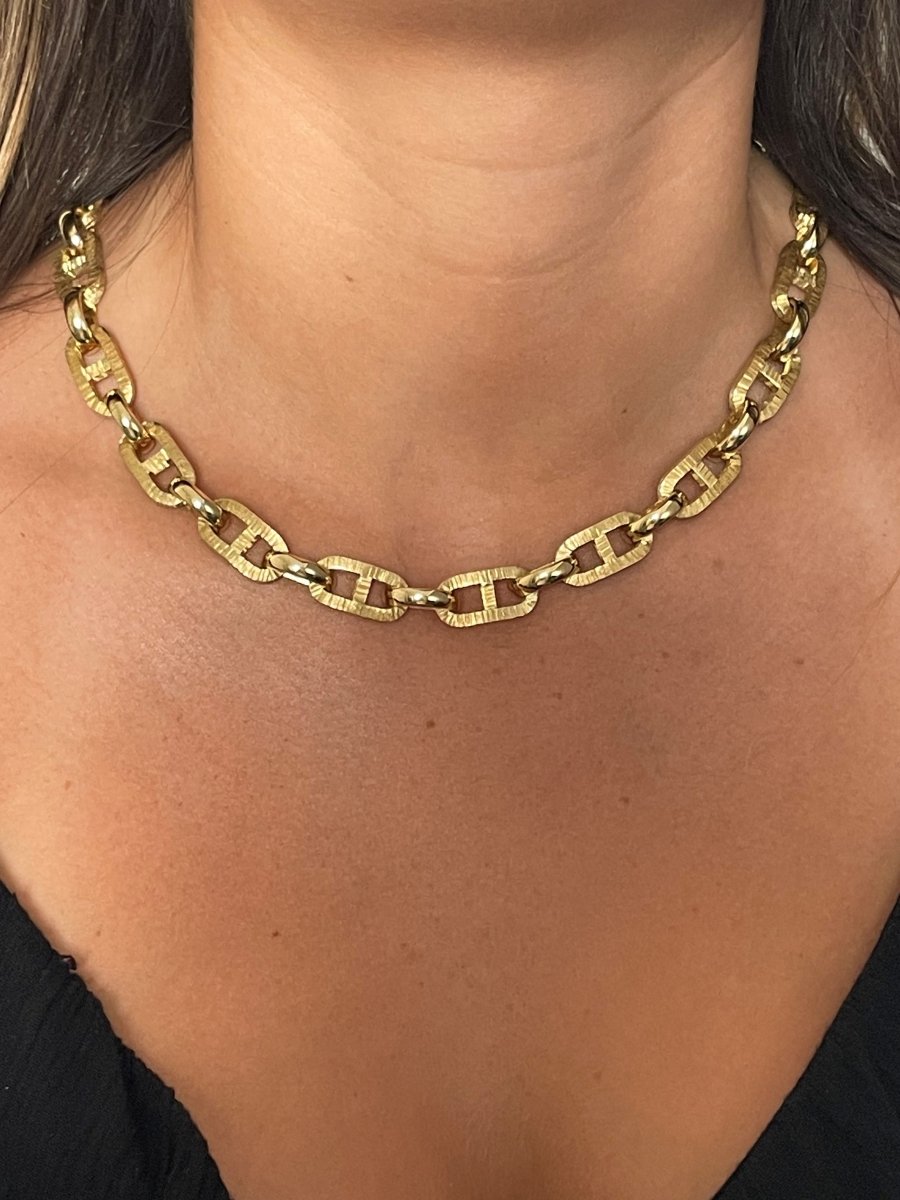 Collier Chaîne maille marine en or jaune - Castafiore