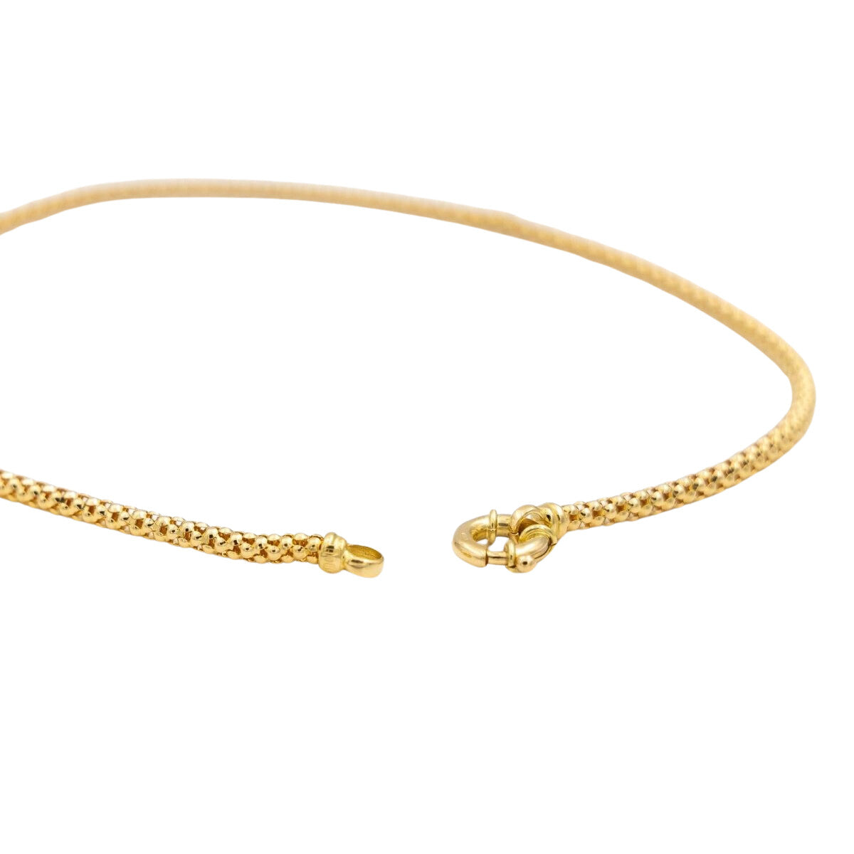 Collier Chaîne maille popcorn en or jaune - Castafiore