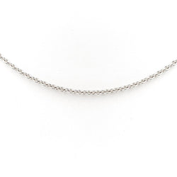 Collier Chaîne maille ronde en or blanc - Castafiore