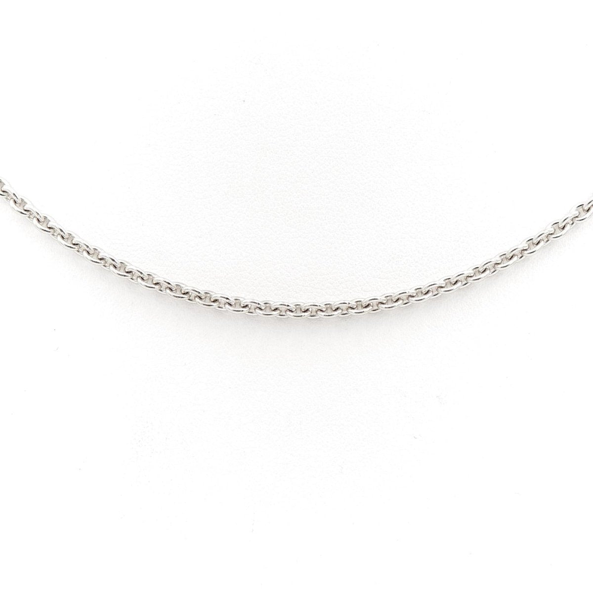 Collier Chaîne maille ronde en or blanc - Castafiore