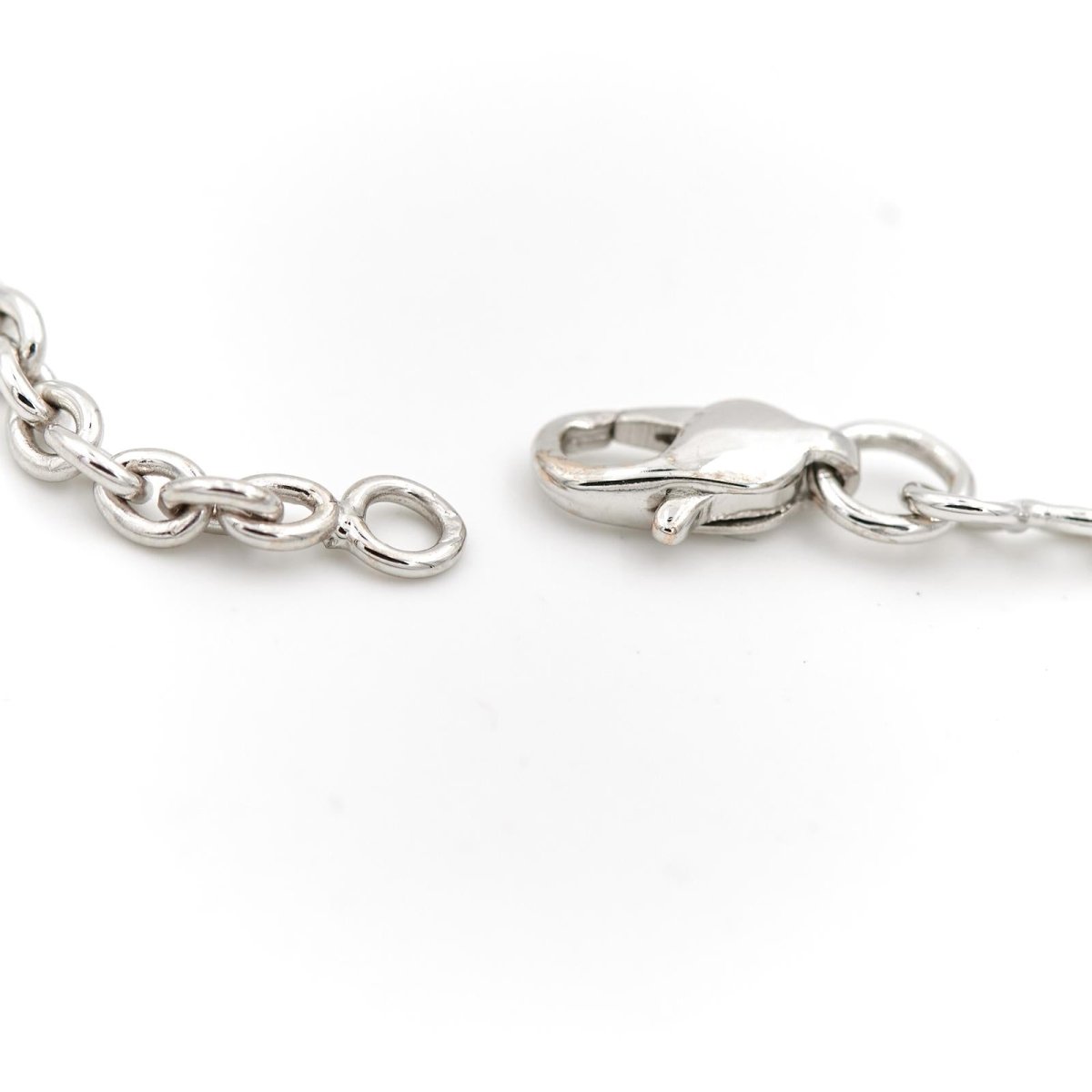 Collier Chaîne maille ronde en or blanc - Castafiore