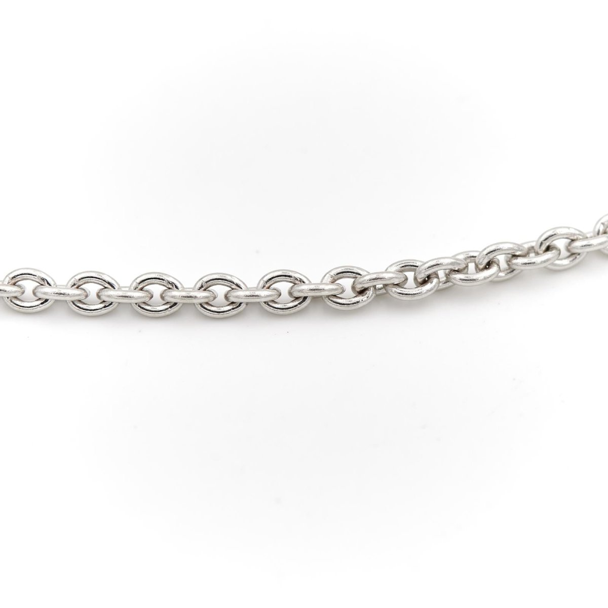 Collier Chaîne maille ronde en or blanc - Castafiore