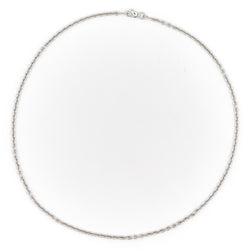 Collier Chaîne maille ronde en or blanc - Castafiore