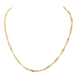 Collier Chaîne maille torsadée en or jaune - Castafiore