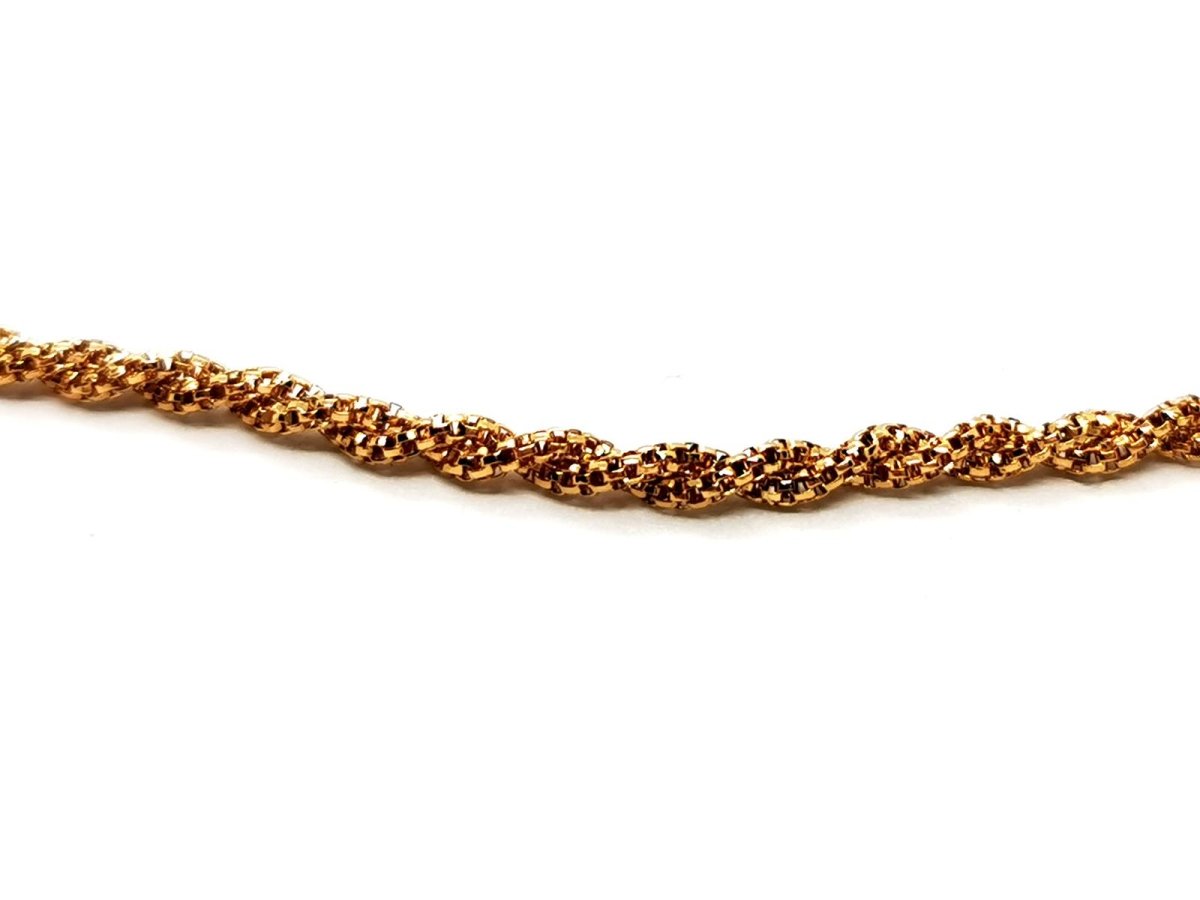 Collier Chaîne maille torsadée en or jaune - Castafiore