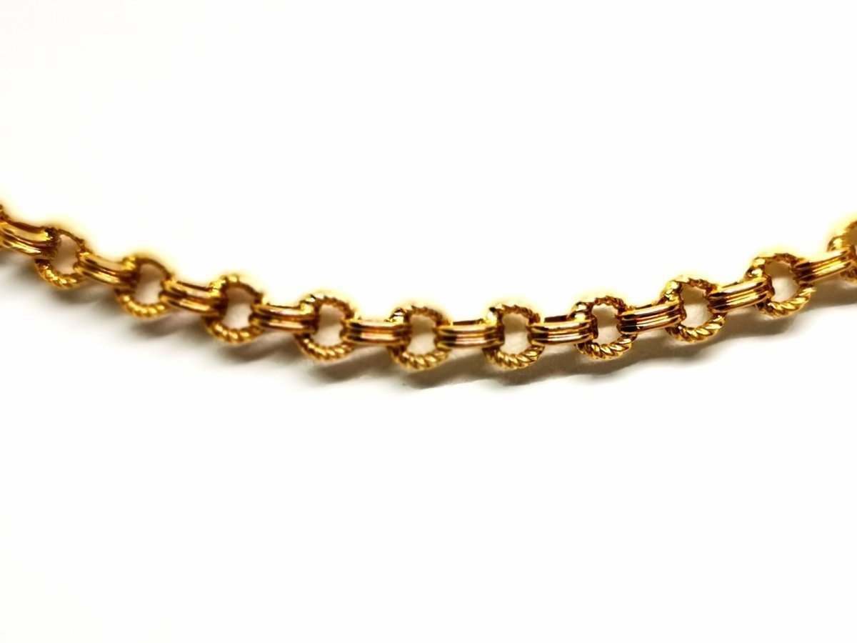 Collier Chaîne maille travaillée en or jaune - Castafiore