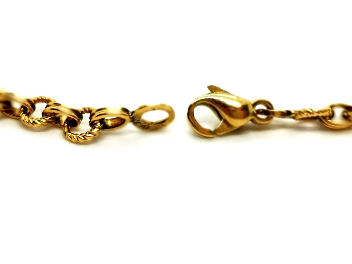 Collier Chaîne maille travaillée en or jaune - Castafiore