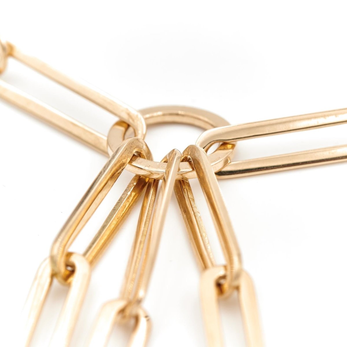 Collier Chaîne massive originale en or jaune - Castafiore