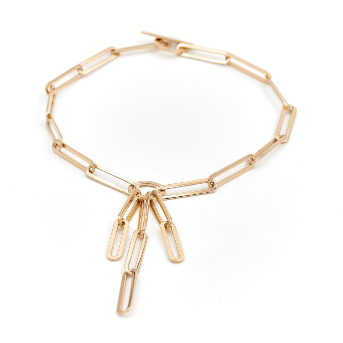 Collier Chaîne massive originale en or jaune - Castafiore