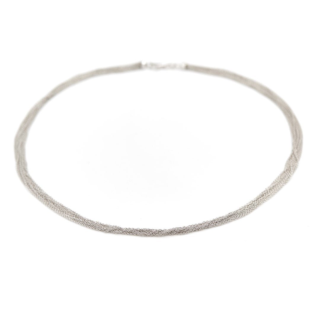 Collier Chaîne multiple en or blanc - Castafiore