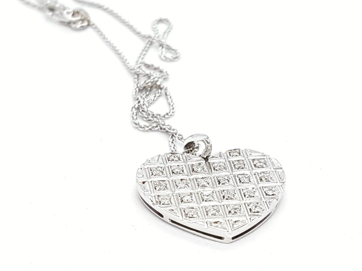 Collier Chaîne + pendentif Or blanc Diamant - Castafiore