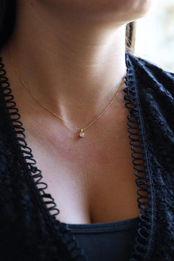 Collier Chaîne + pendentif Or jaune Diamant - Castafiore