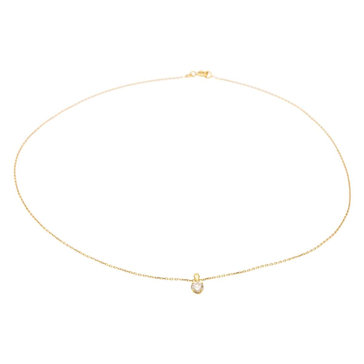 Collier Chaîne + pendentif Or jaune Diamant - Castafiore