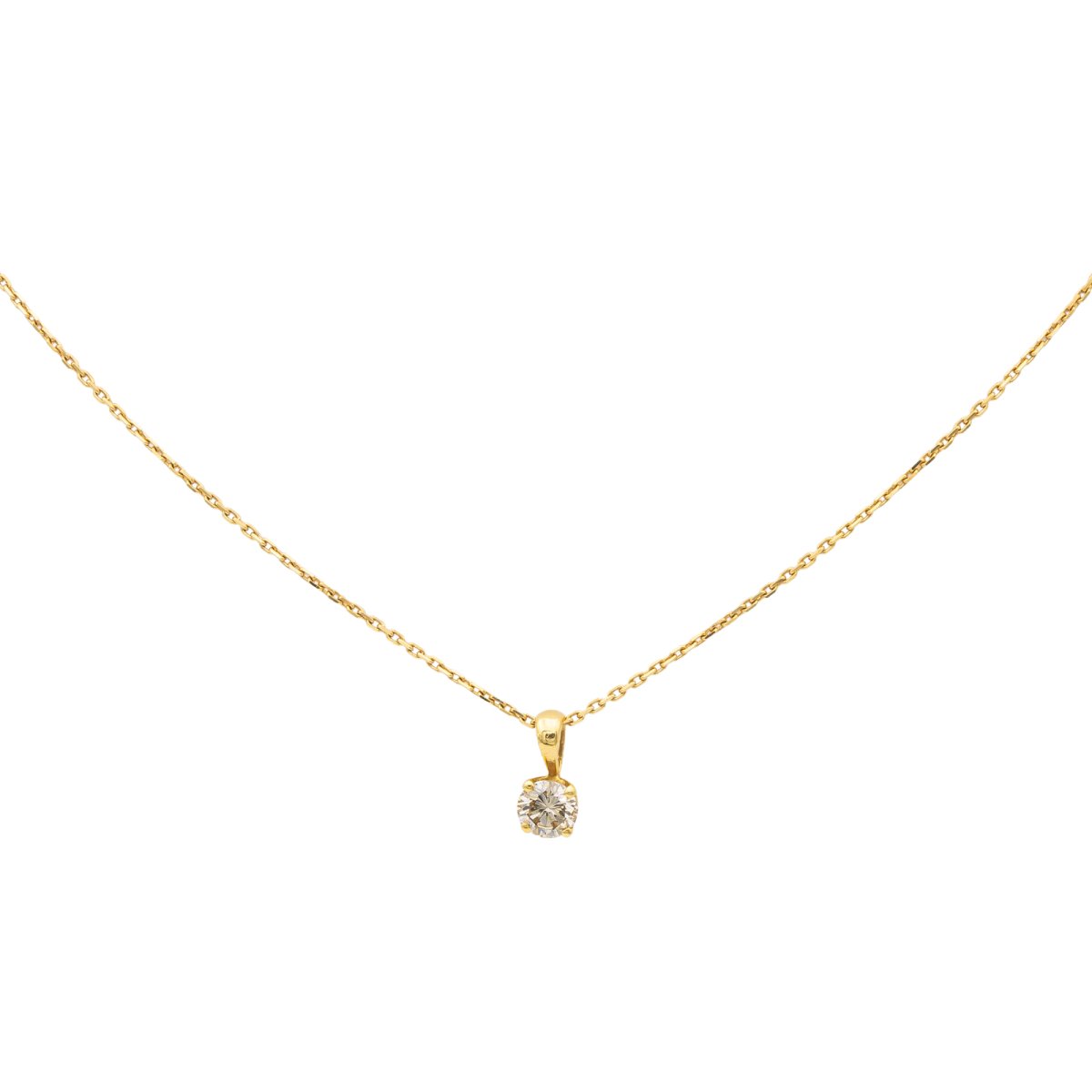 Collier Chaîne + pendentif Or jaune Diamant - Castafiore