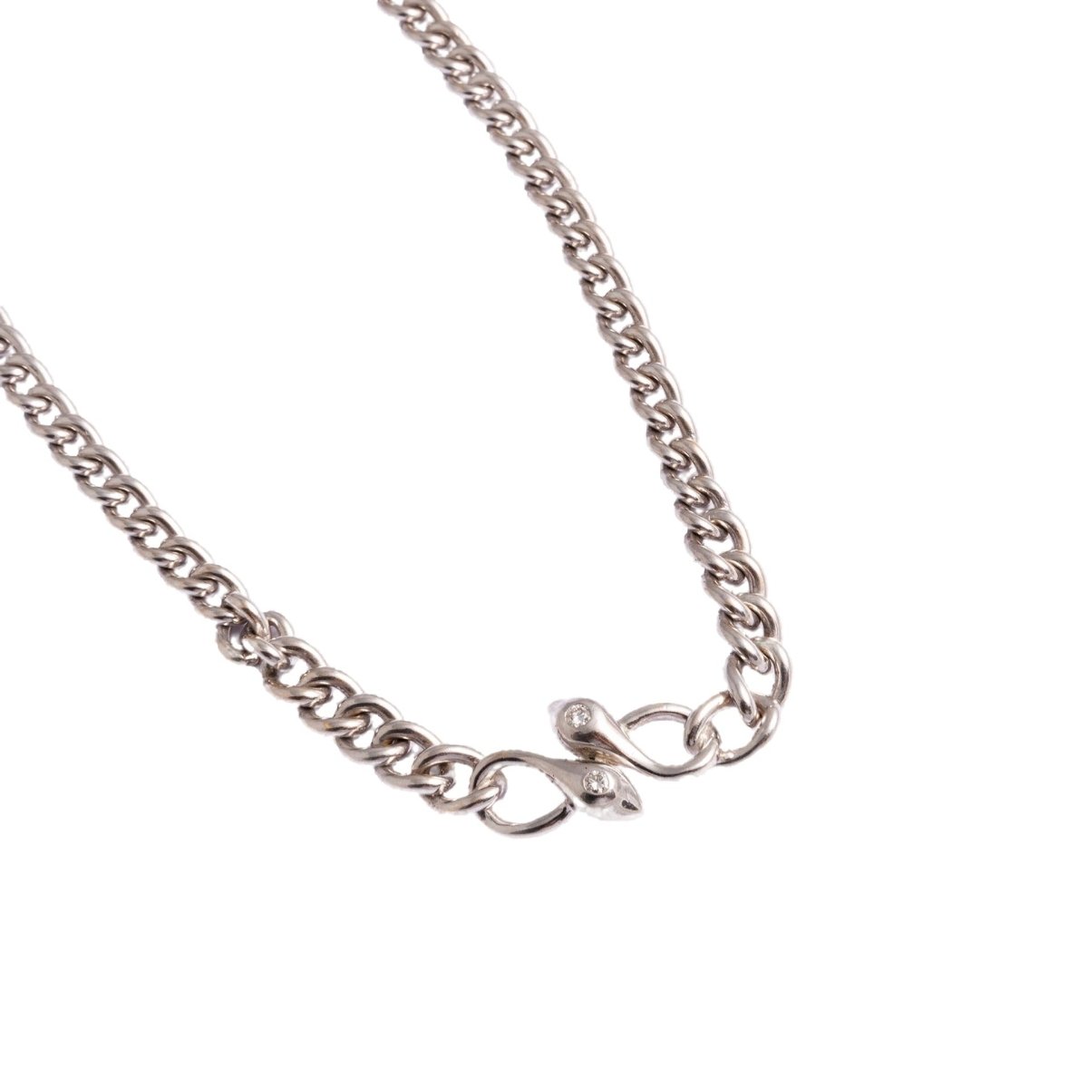 Collier Chaîne VAN CLEEF & ARPELS en or blanc et diamant - Castafiore