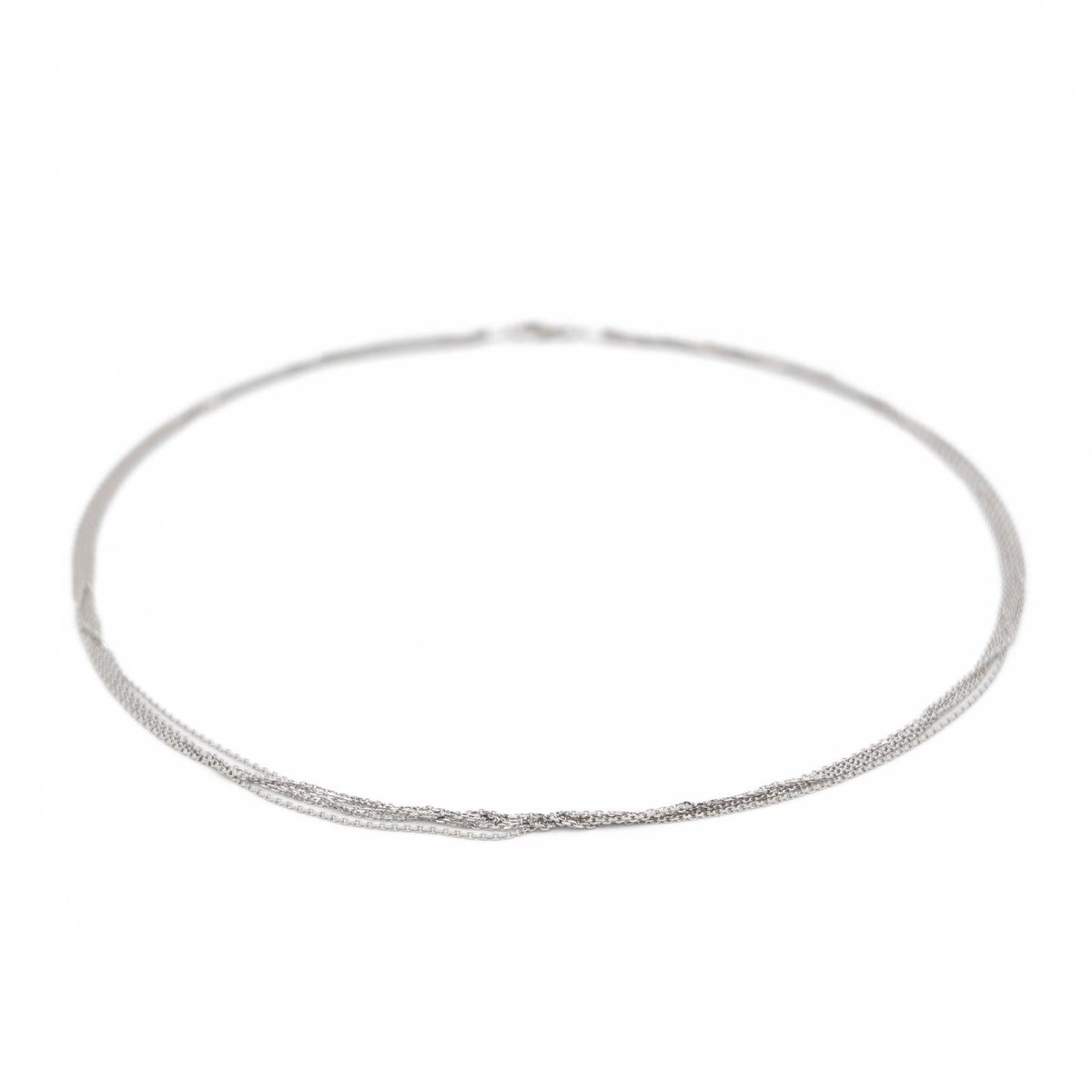 Collier Chaînes multiples en or blanc - Castafiore