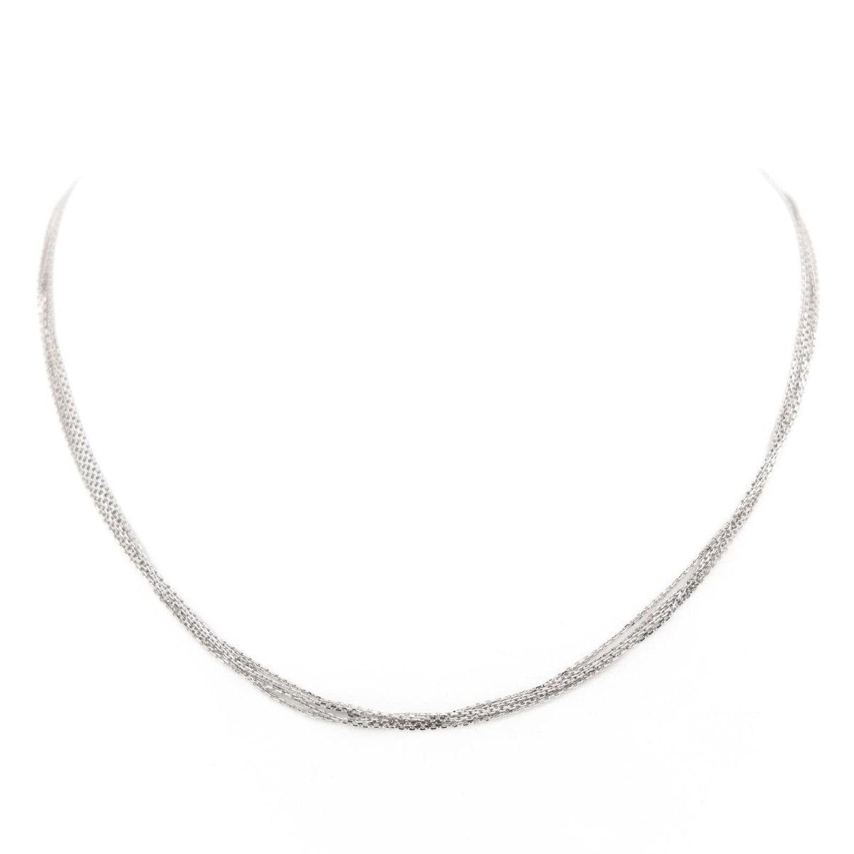 Collier Chaînes multiples en or blanc - Castafiore