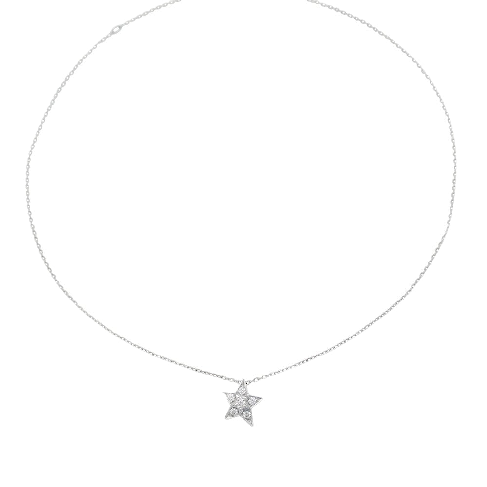 Collier CHANEL, "Comète Géode", or blanc, diamants - Castafiore