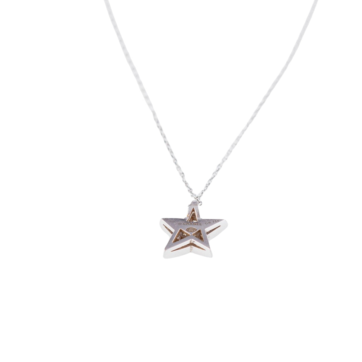 Collier CHANEL "Comète" petit modèle en or gris et diamants - Castafiore