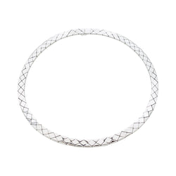 Collier CHANEL "Matelassé" en or blanc - Castafiore