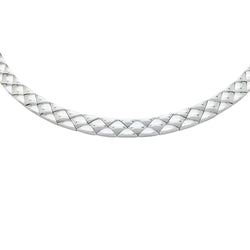 Collier CHANEL "Matelassé" en or blanc - Castafiore