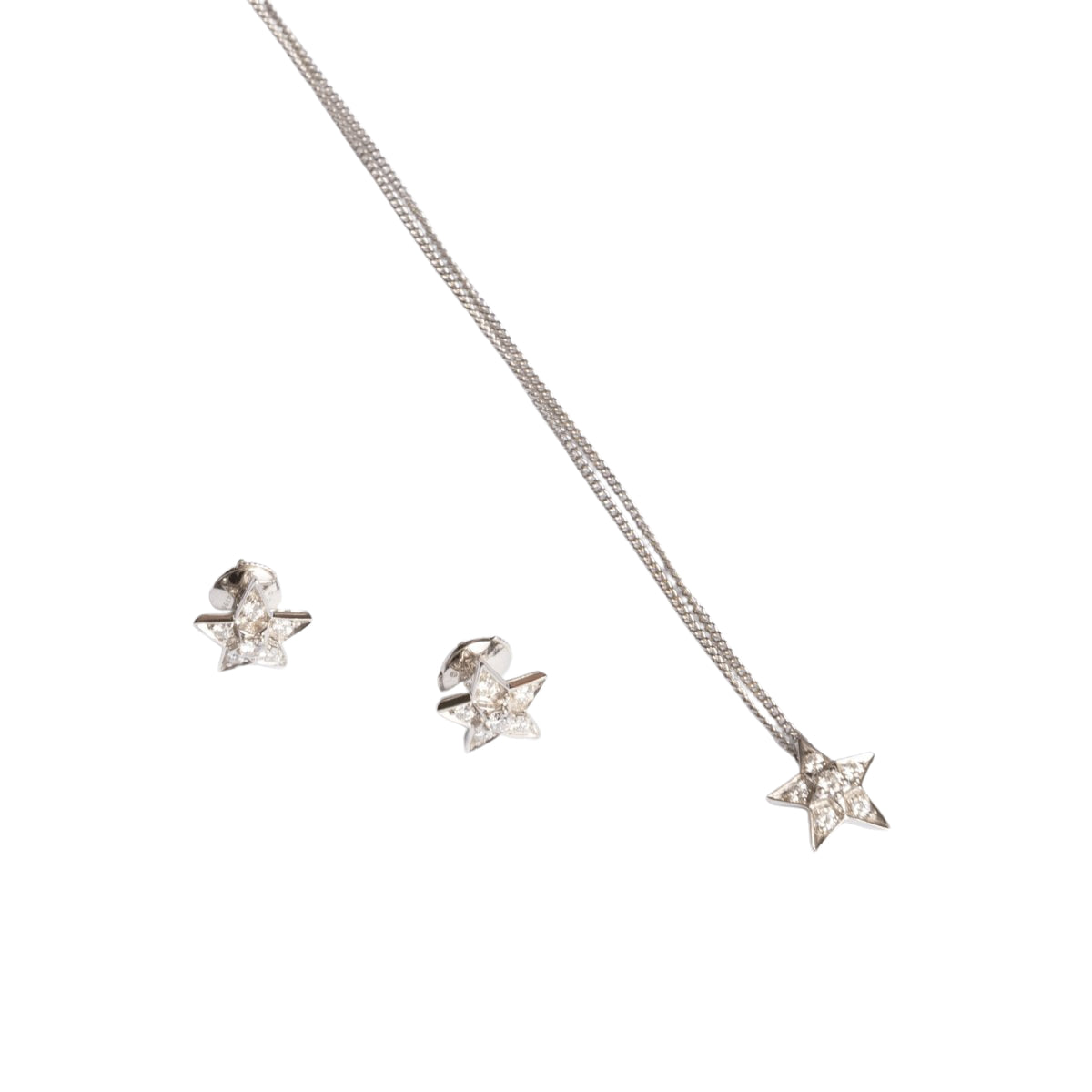 Collier CHANEL modèle "Comète" en or blanc et diamants - Castafiore