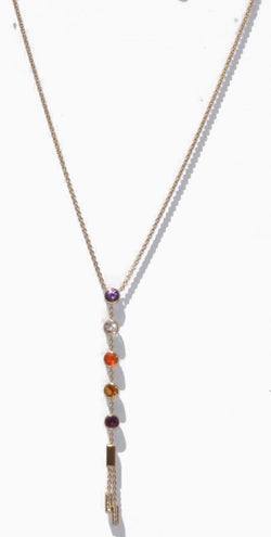 Collier CHAUMET "Amour" en or jaune et pierres fines - Castafiore