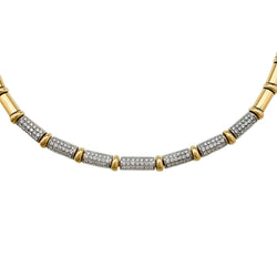 Collier CHIMENTO, or jaune, or blanc, diamants - Castafiore