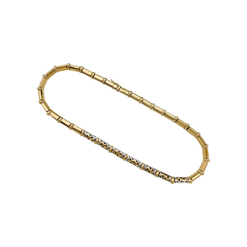 Collier CHIMENTO, or jaune, or blanc, diamants - Castafiore