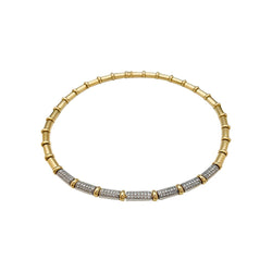 Collier CHIMENTO, or jaune, or blanc, diamants - Castafiore