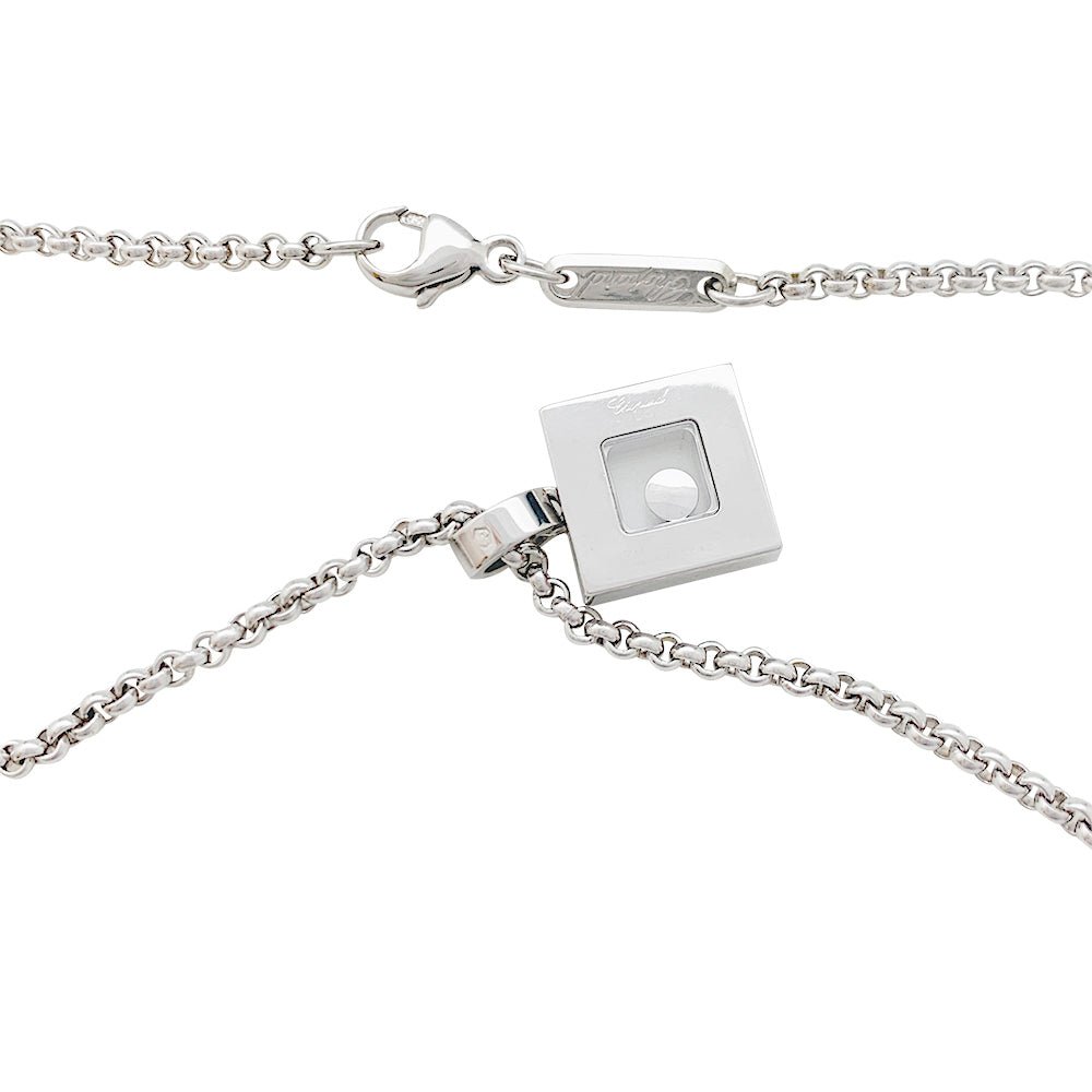 Collier CHOPARD "Happy Diamonds" en or blanc et diamants - Castafiore