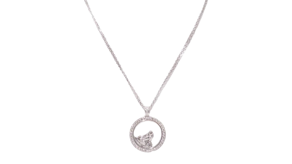 Collier CHOPARD "Happy Diamonds" en or blanc et diamants - Castafiore