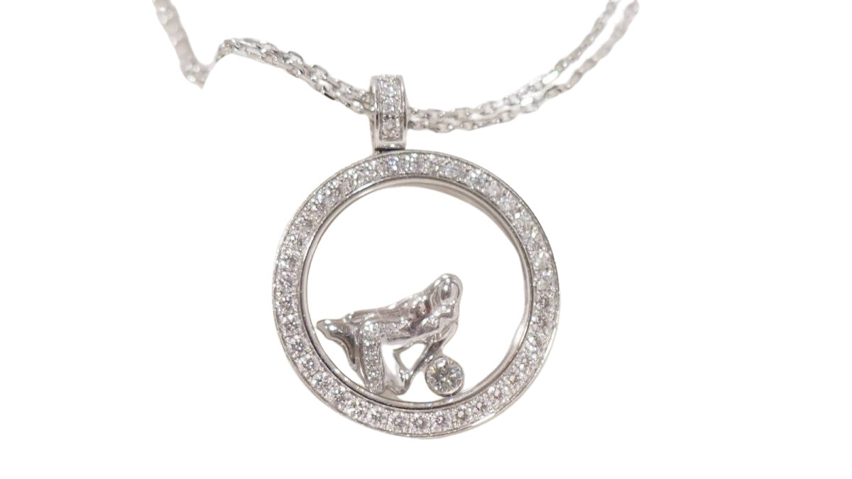 Collier CHOPARD "Happy Diamonds" en or blanc et diamants - Castafiore