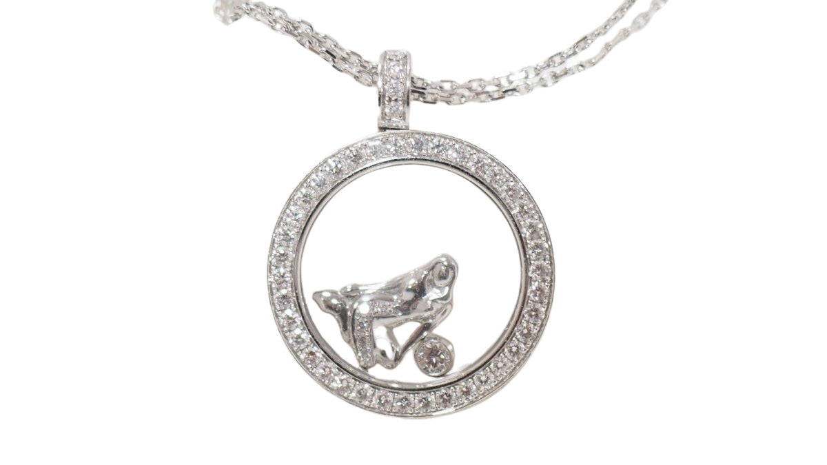 Collier CHOPARD "Happy Diamonds" en or blanc et diamants - Castafiore