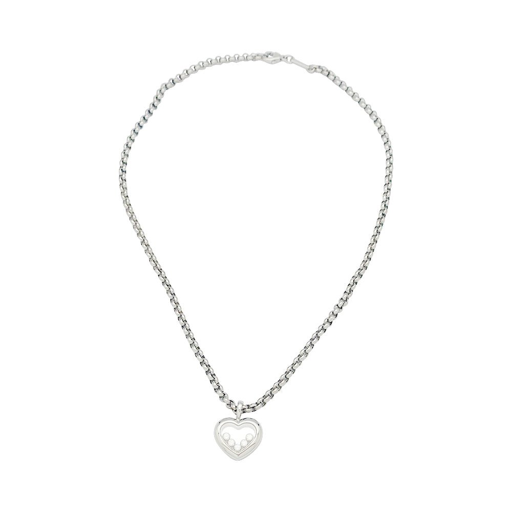 Collier CHOPARD, "Happy Diamonds", or blanc - Castafiore