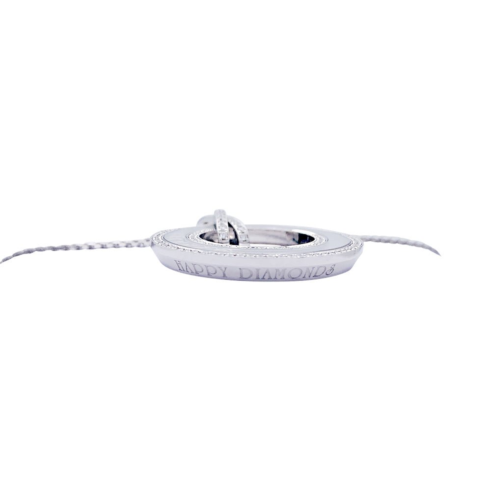 Collier Chopard, "Happy Diamonds", or blanc, diamants. - Castafiore