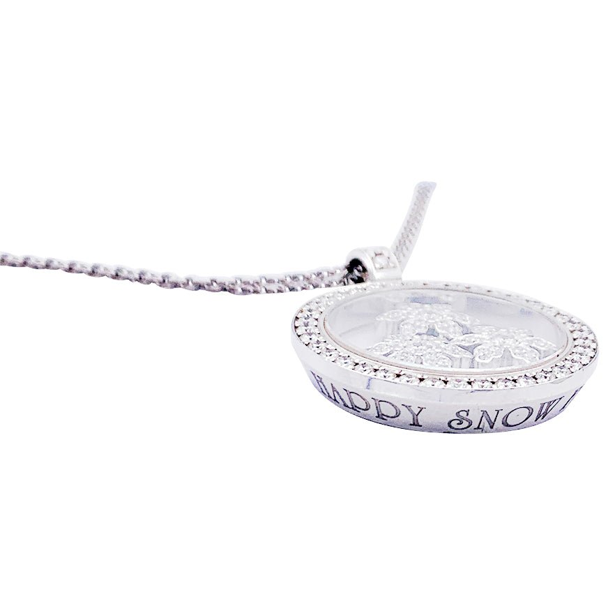 Collier Chopard, "Happy Snow Flakes", or blanc, diamants. - Castafiore