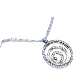 Collier Chopard, "Happy Spirit", or blanc, diamants. - Castafiore
