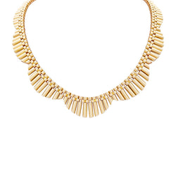 Collier Collerette en or jaune années 1950 or rose. - Castafiore